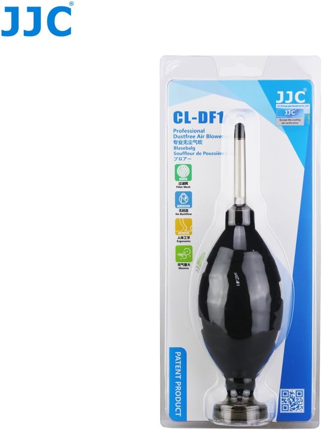 JJC CL-DF1BK Staubfreies Luftgebläse mit Langer Düse, Schwarz