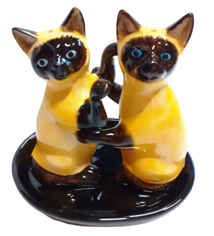 Keramik Salz und Pfefferstreuer Set Katzen Motiv (SIAM), Siam