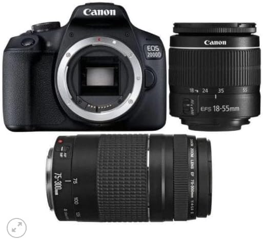 Canon EOS 2000D Spiegelreflexkamera (24,1 MP, DIGIC 4+, 7,5 (3,0 Zoll) LCD, Full-HD, WIFI, APS-C CMO