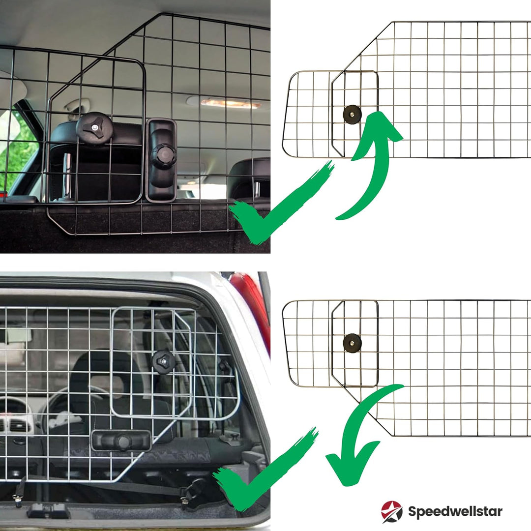 Hundegitter fürs Auto-Schutzgitter Trenngitter verstellbar Hundeschutzgitter für den Kofferraum für