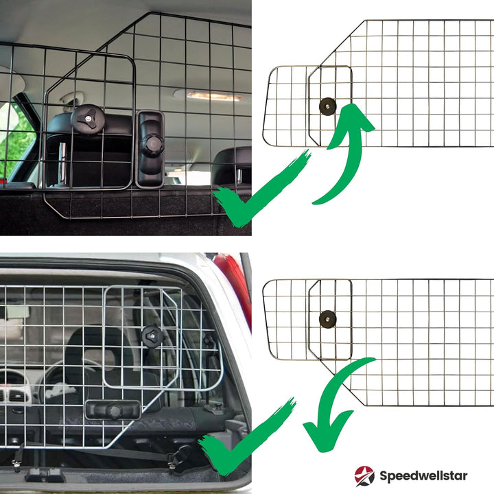 Hundegitter fürs Auto-Schutzgitter Trenngitter verstellbar Hundeschutzgitter für den Kofferraum für