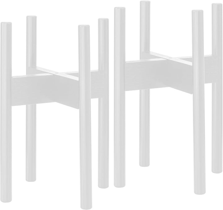 Rubberneck 2er Set Bambus Pflanzenständer - Verstellbare Blumentopfständer aus Bambusholz für den In