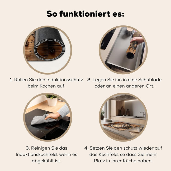 Herdabdeckplatte 77x51 cm Einteilig Küche Herdabdeckung Induktionsfeld Ceranfeld Herdabdeckplatten V