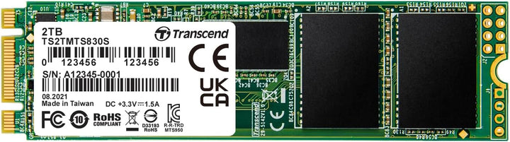 Transcend 2TB SATA III 6GB/S MTS830S 80 mm m.2 SSD 830S SSD TS2TMTS830S 2TB 80 mm, 2TB 80 mm