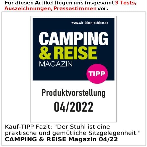Semptec Urban Survival Technology Klappstuhl: Klappbarer Campingstuhl, 2 Sitzhöhen, Tasche, extra-le