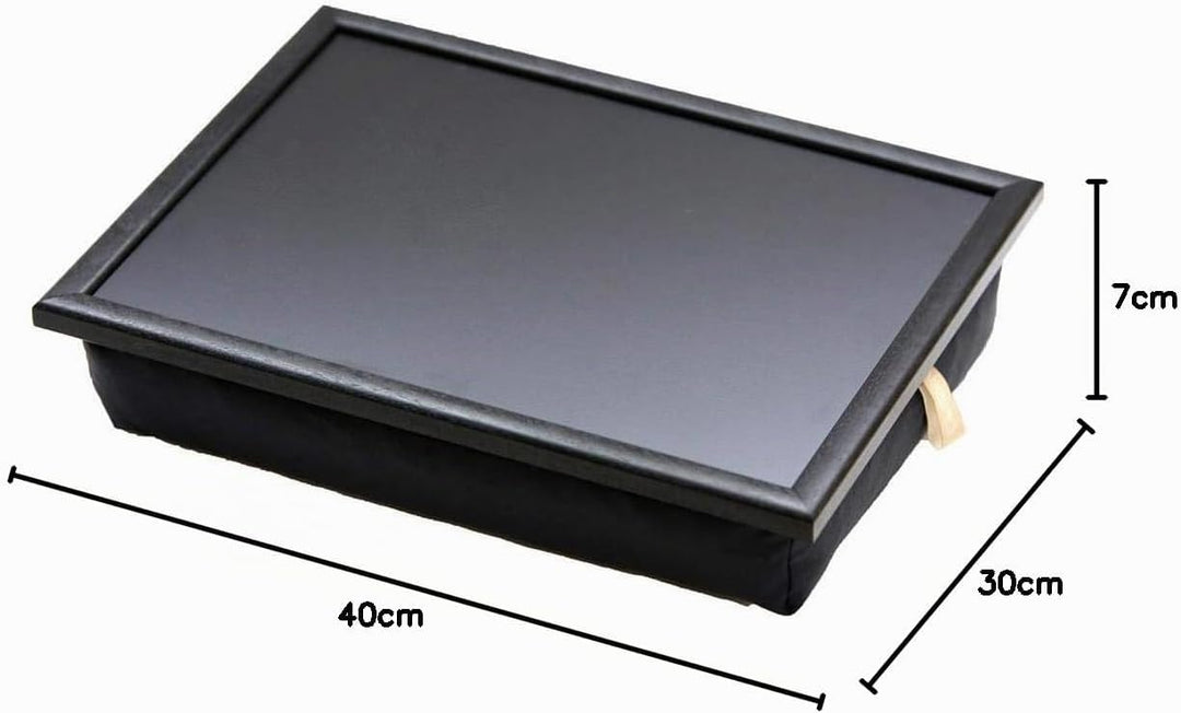 Andrew´s Knietablett Laptray mit Kissen Tablett für Laptop Schwarz Uni