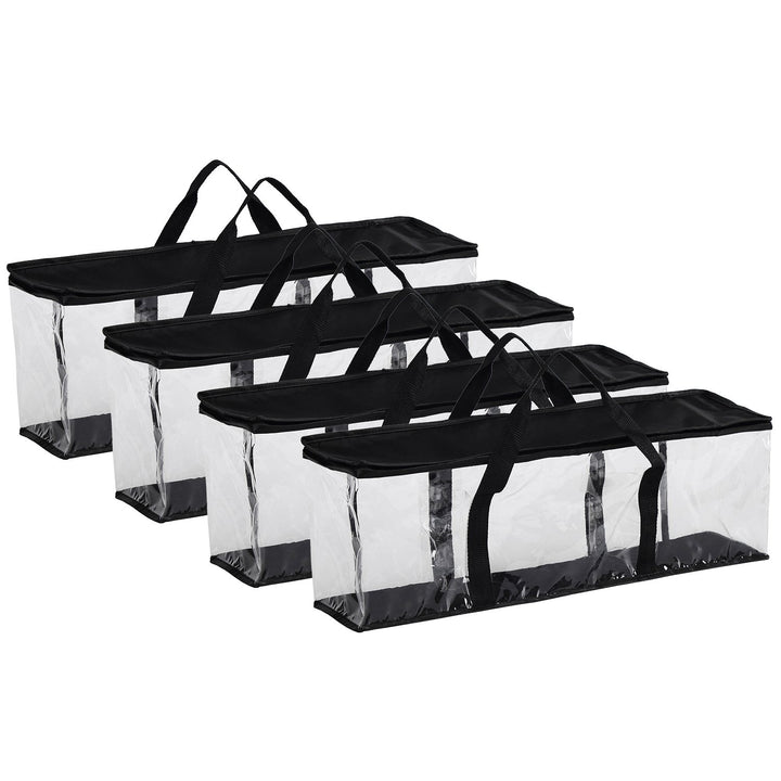 Fasmov Set mit 4 DVD-Aufbewahrungstaschen für bis zu 160 DVDs (40 Stück pro Tasche) Schwarz, Schwarz