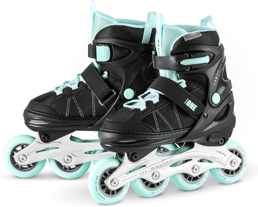 Movino Inline Skates | Cruzer One | Verstellbare Rollschuhe | Inliner für Damen Mädchen Jungen | Inl