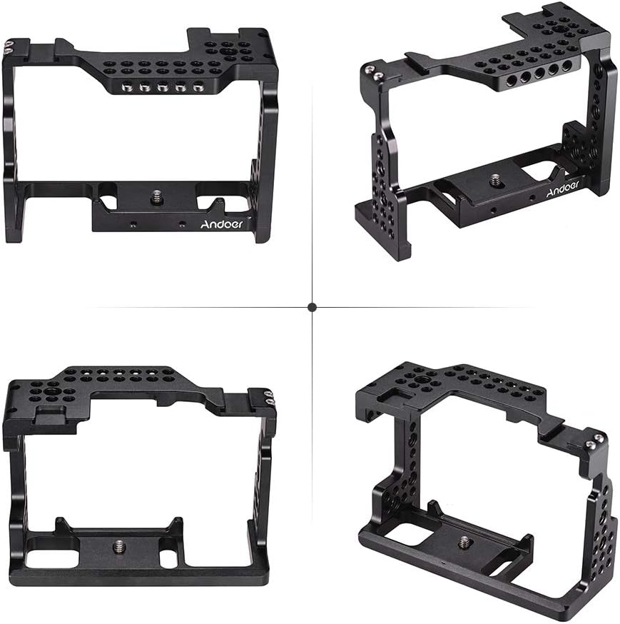 Andoer Camera Cage + Top-Griff-Kit Videofilm Filmherstellung Stabilisator Aluminiumlegierung mit kal