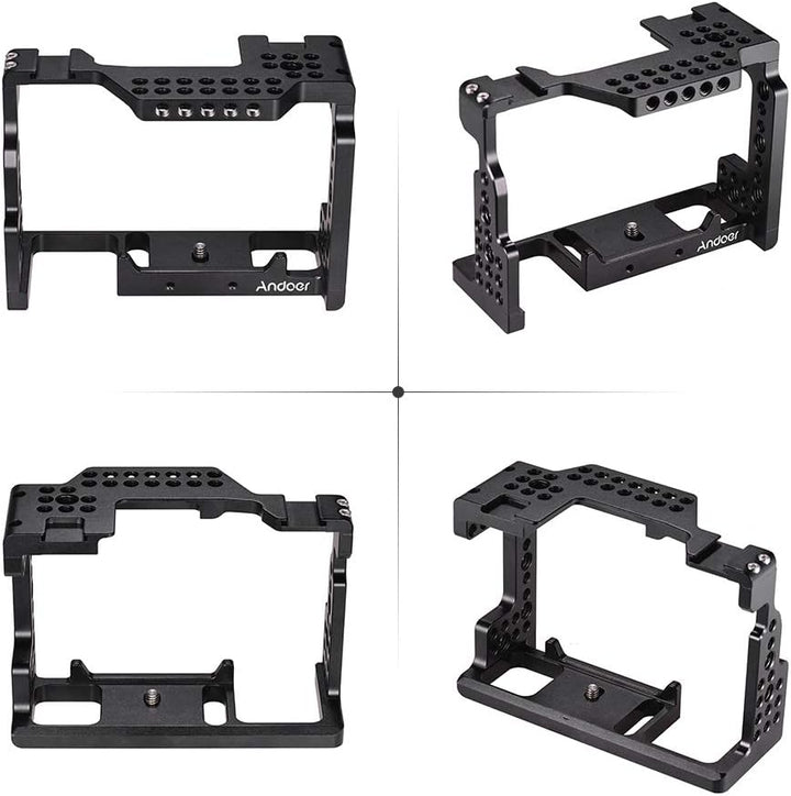 Andoer Camera Cage + Top-Griff-Kit Videofilm Filmherstellung Stabilisator Aluminiumlegierung mit kal