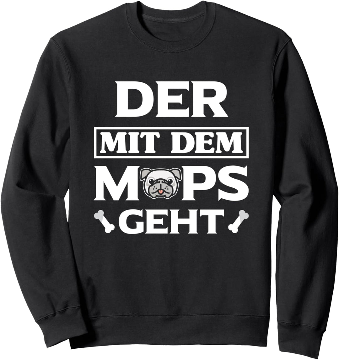 Mops Hundepapa Hundehalter Haustier Hundebesitzer Geschenk Sweatshirt
