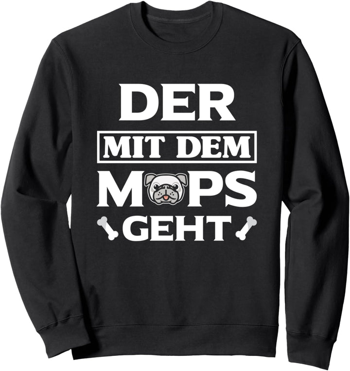 Mops Hundepapa Hundehalter Haustier Hundebesitzer Geschenk Sweatshirt
