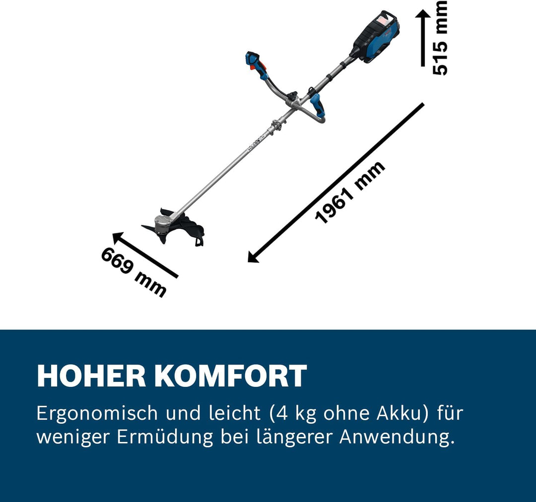 Bosch Pro Akku-Freischneider GFR18V-25 BH (Bürstenloser 600-Watt-Motor, Messerschnitt: 25 cm, Fadens