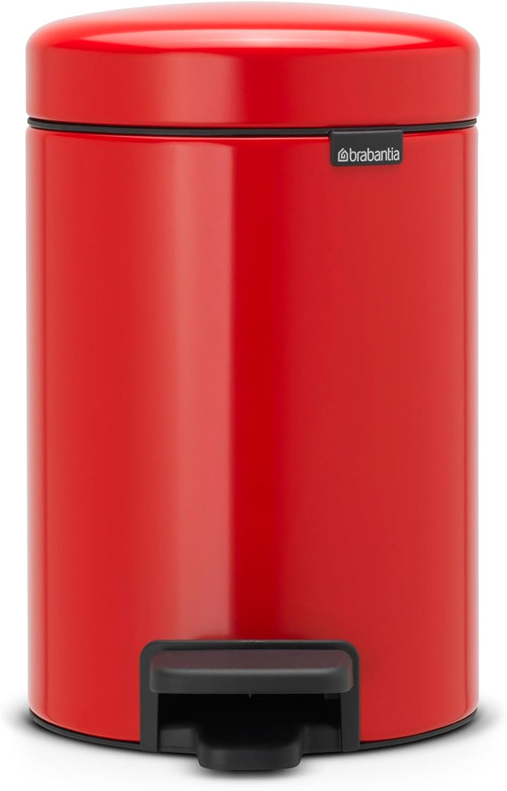 Brabantia Treteimer mit Inneneimer aus Kunststoff, stahl, Passion Rot, 3 Liter 3 Liter Passion Red,