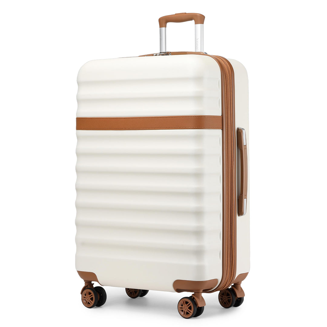 KONO Koffer Trolley Gross Koffer Reisekoffer von ABS+PC Hartschalenkoffer mit 4 Rollen TSA Schloss (