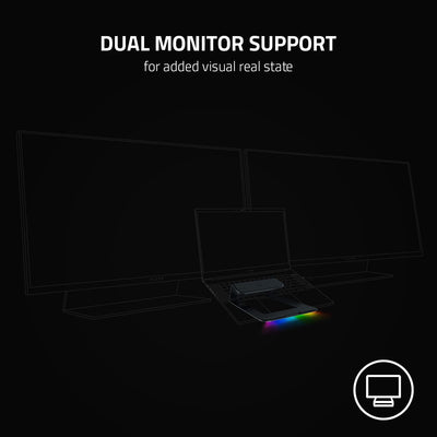 Razer Laptopständer Chroma V2: anpassbare Chroma RGB-Beleuchtung – ergonomisches Design – eloxierte