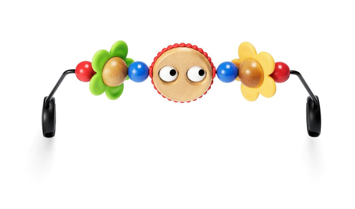 BabyBjörn Babywippe Bliss, Gewebt, Klassische Steppung, Anthrazitgrau mit Spielzeug für Babywippe, F