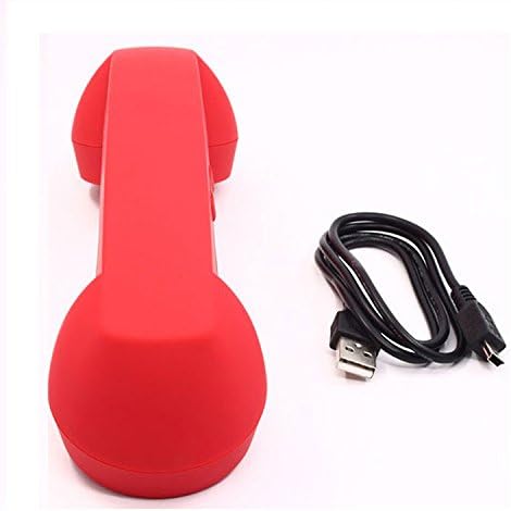 kabellose Retro-Telefonhörer Kopfhörer Bluetooth für EIN Handy mit bequemem Anruf,rot, Rot