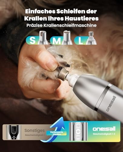 oneisall 4 in 1 Hundeschermaschine Set, Leise Pfotentrimmer/krallenschneider für Hunde+ oneisall Fre