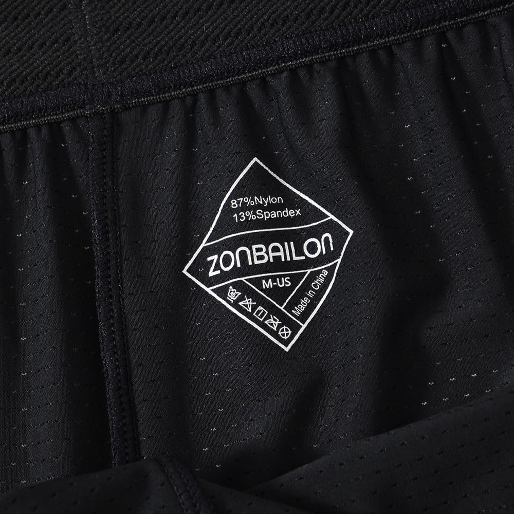 BIATWOWR Herren Sport Shorts Loose Fit Atmungsaktive Boxer Shorts Side Split Boxers M 3-multi*3, M 3
