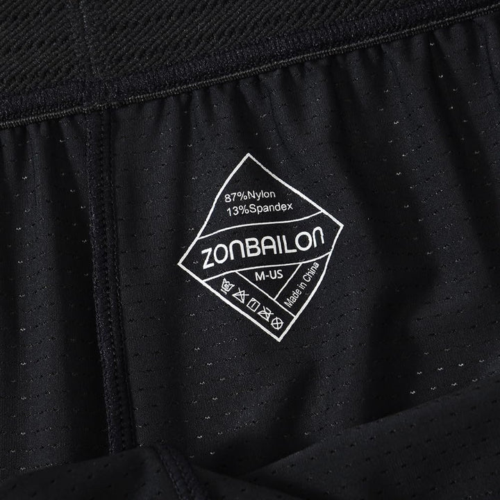 BIATWOWR Herren Sport Shorts Loose Fit Atmungsaktive Boxer Shorts Side Split Boxers M 3-multi*3, M 3