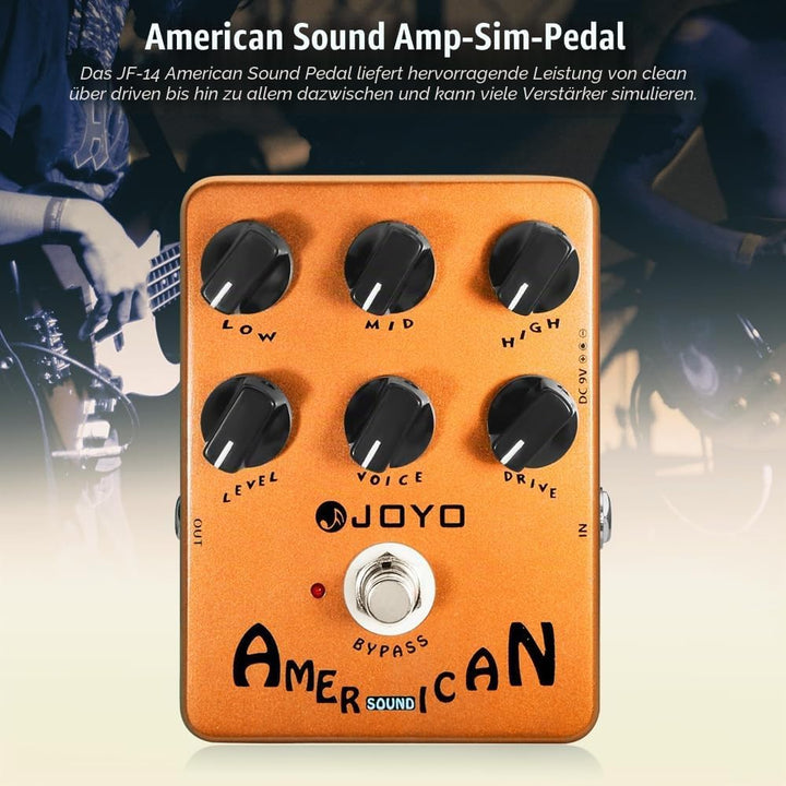JOYO American Sound Amp Simulator Pedal of Fd 57 Deluxe Verstärker von Clean to Overdrive Sound für