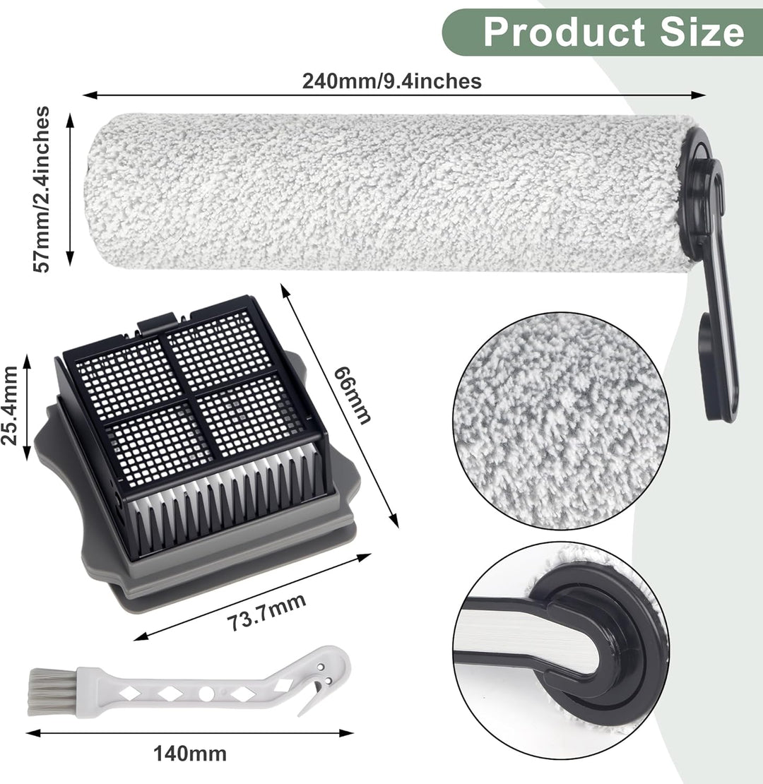 7 Stück Zubehörset Kompatibel mit Tineco Floor One S5/S5 Pro/S5 Pro 2/S5 Extreme, Nass Trockensauger