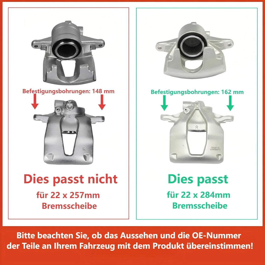 Frankberg Bremssattel Bremszange Vorderachse Rechts Kompatibel mit Corsa D S07 2006-2014 Combo X12 2