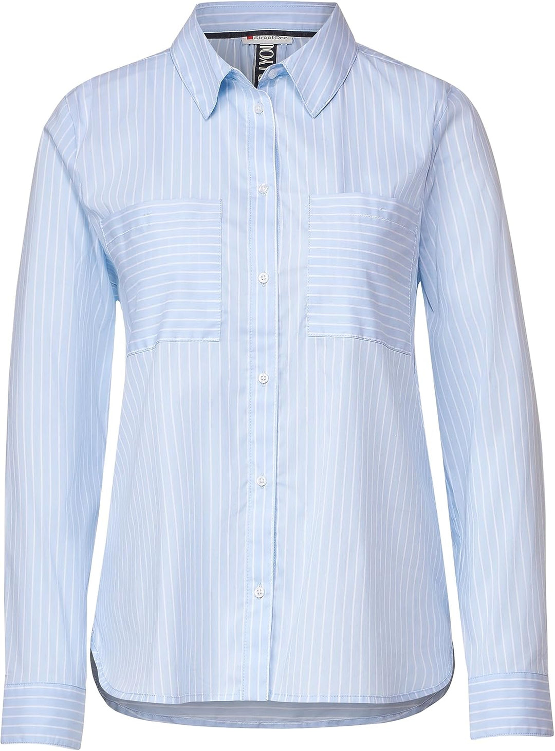 Street One Damen Streifenbluse im Baumwollmix 38 Sublime Blue, 38 Sublime Blue