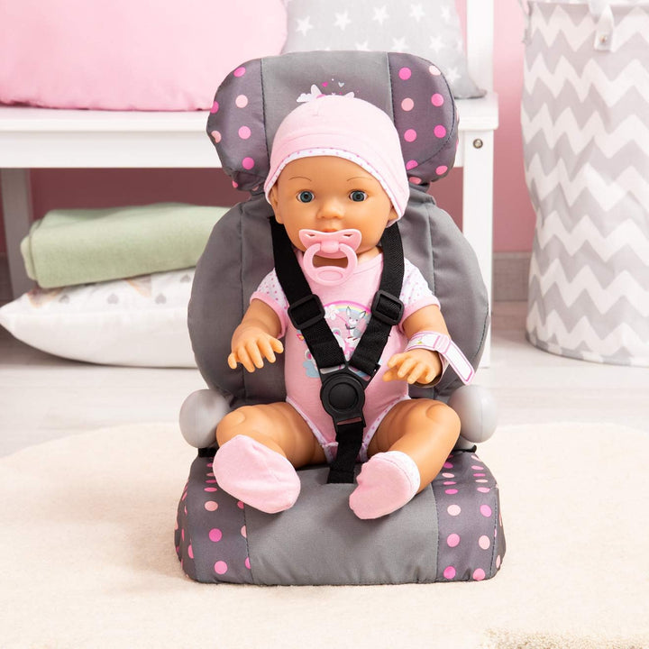 Bayer Design 67566AA Deluxe Puppenautositz, Puppensitz, Puppenzubehör, mit Gurt, Armlehne