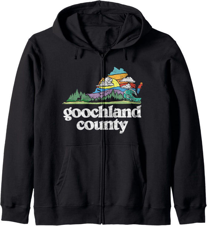 Goochland County Virginia Outdoors & Nature Lover Retro Kapuzenjacke