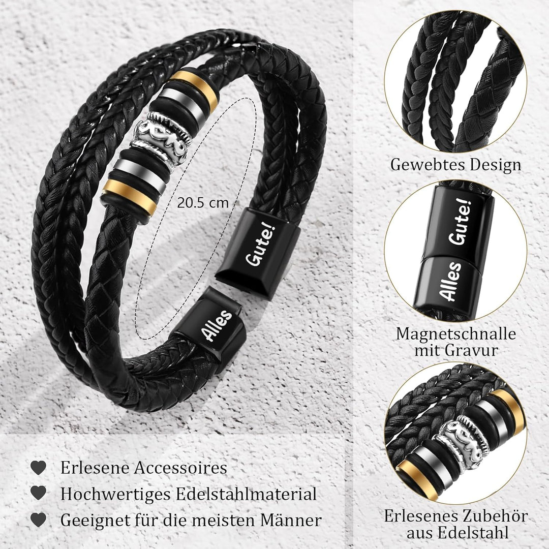 CheersLife An Meinen Sohn Armband Sohn Geschenk von Mama Papa Geburtstagsgeschenk 18. Geburtstag Jun