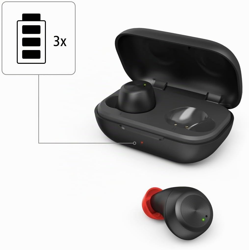 Hama Bluetooth Kopfhörer Spirit Chop IPX4 (True Wireless In Ear Kopfhörer schwarz, Kopfhörer kabello
