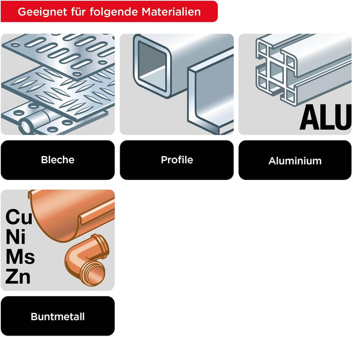 kwb Stichsägeblätter für Metall aus stabilem Bi-Metall, hochelastisch, mit Einnockenschaft (T-Schaft