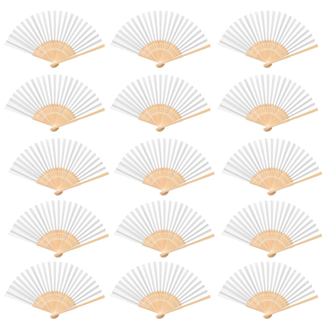 Gudotra 60 Stück weisse Fächer für Hochzeit Hochzeit Taschen Fächer Hochzeit 60 Stücke, 60 Stücke