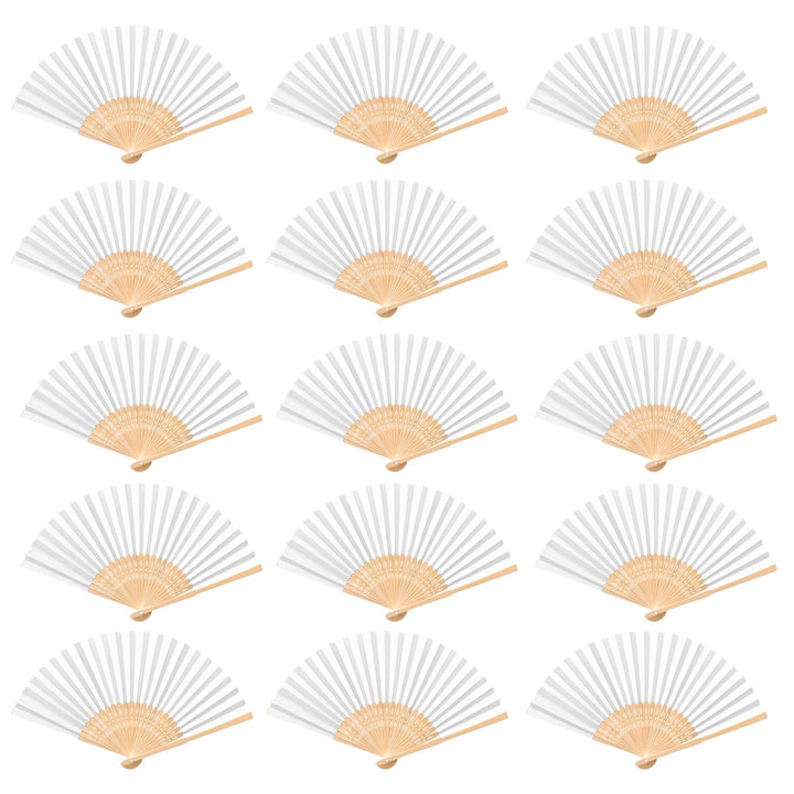 Gudotra 60 Stück weisse Fächer für Hochzeit Hochzeit Taschen Fächer Hochzeit 60 Stücke, 60 Stücke