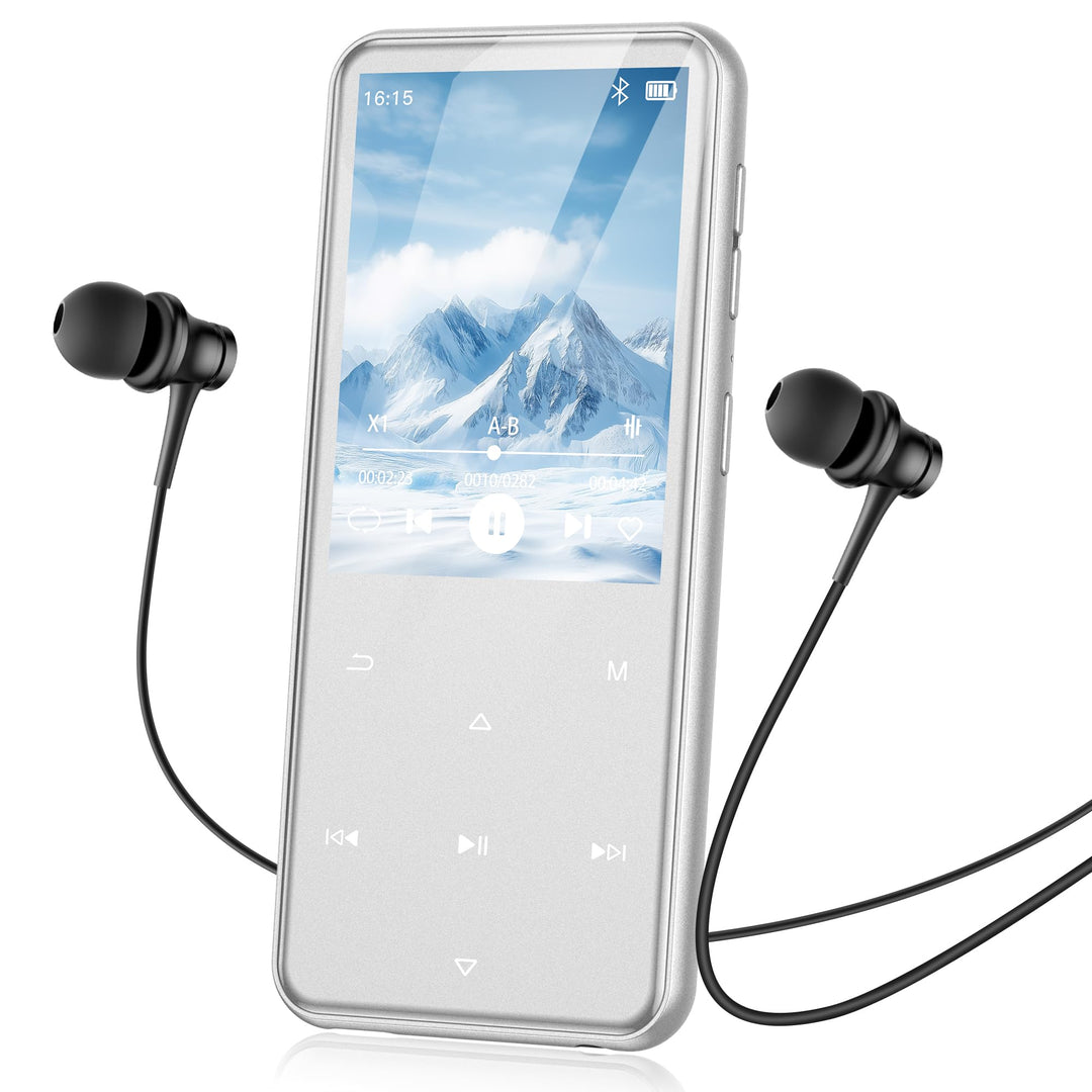 AGPTEK 64GB MP3 Player Bluetooth 5.3 mit 2,4" TFT Farbbildschirm, HiFi Musik Kinder MP3 Player mit L