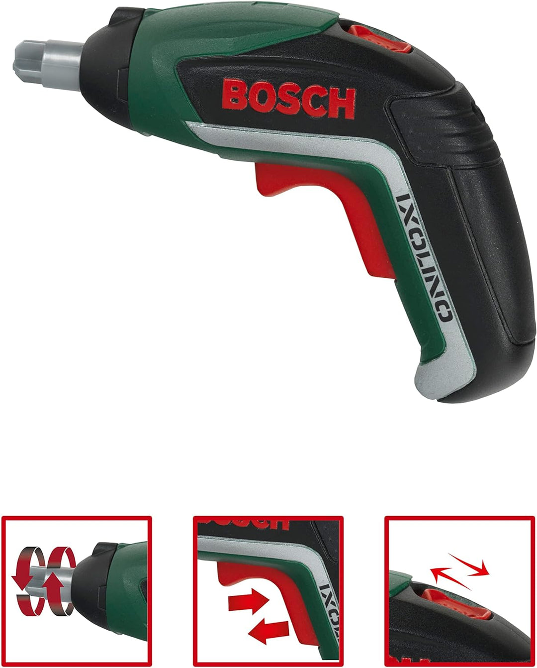 Klein Theo 8396 Bosch Werkbankkoffer + IXOLINO II I Für Konstruktionsspiele I Inkl. Werkzeug und Zub