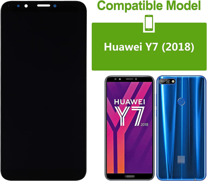 SwarKing LCD Display kompatibel mit Huawei Y7 2018 Touch Screen Digitizer (Schwarz ohne Rahmen) Ersa