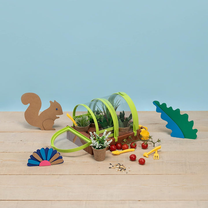 Clementoni Galileo Lab – Bio-Gewächshaus, Garten-Set aus 100% recyceltem Material, Pflanzkasten mit