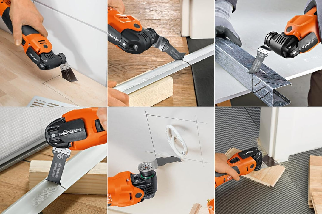 Fein Tauchsägeblätter Best of E-Cut StarlockPlus WOOD & METAL (6 Sägeblätter für Holz + Metall, Aufn