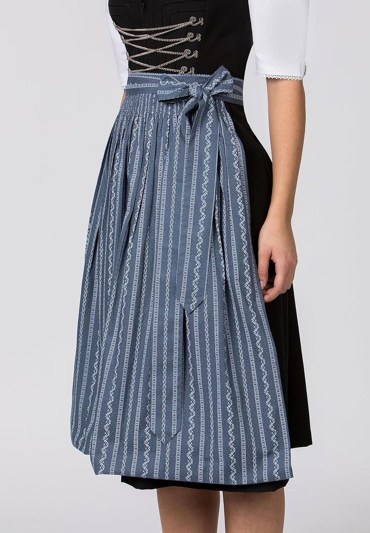 Stockerpoint Damen Schürze Claire Dirndlschürze, Rauchblau, Regular