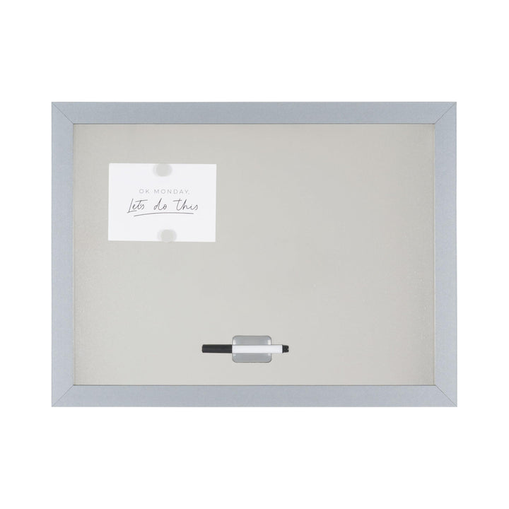 Bi-Office Blokko Whiteboard, MDF Rahmen, lackierter Stahl, 34 mm dicker, grau/silber, Whiteboard