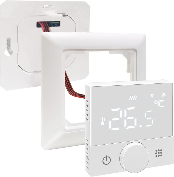 KETOTEK Smart Thermostat Fussbodenheizung Elektrische 16A, WiFi Raumthermostat Fussbodenheizung Wand