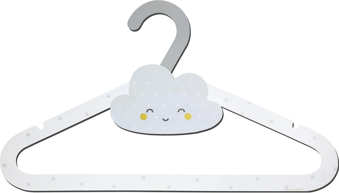Dalber Kinder-Kleiderbügel aus ökologischem Holz – Wolke, Grau – 8 Stück (2 Modelle) – 31 cm – lusti