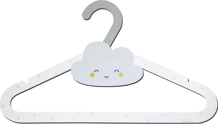Dalber Kinder-Kleiderbügel aus ökologischem Holz – Wolke, Grau – 8 Stück (2 Modelle) – 31 cm – lusti