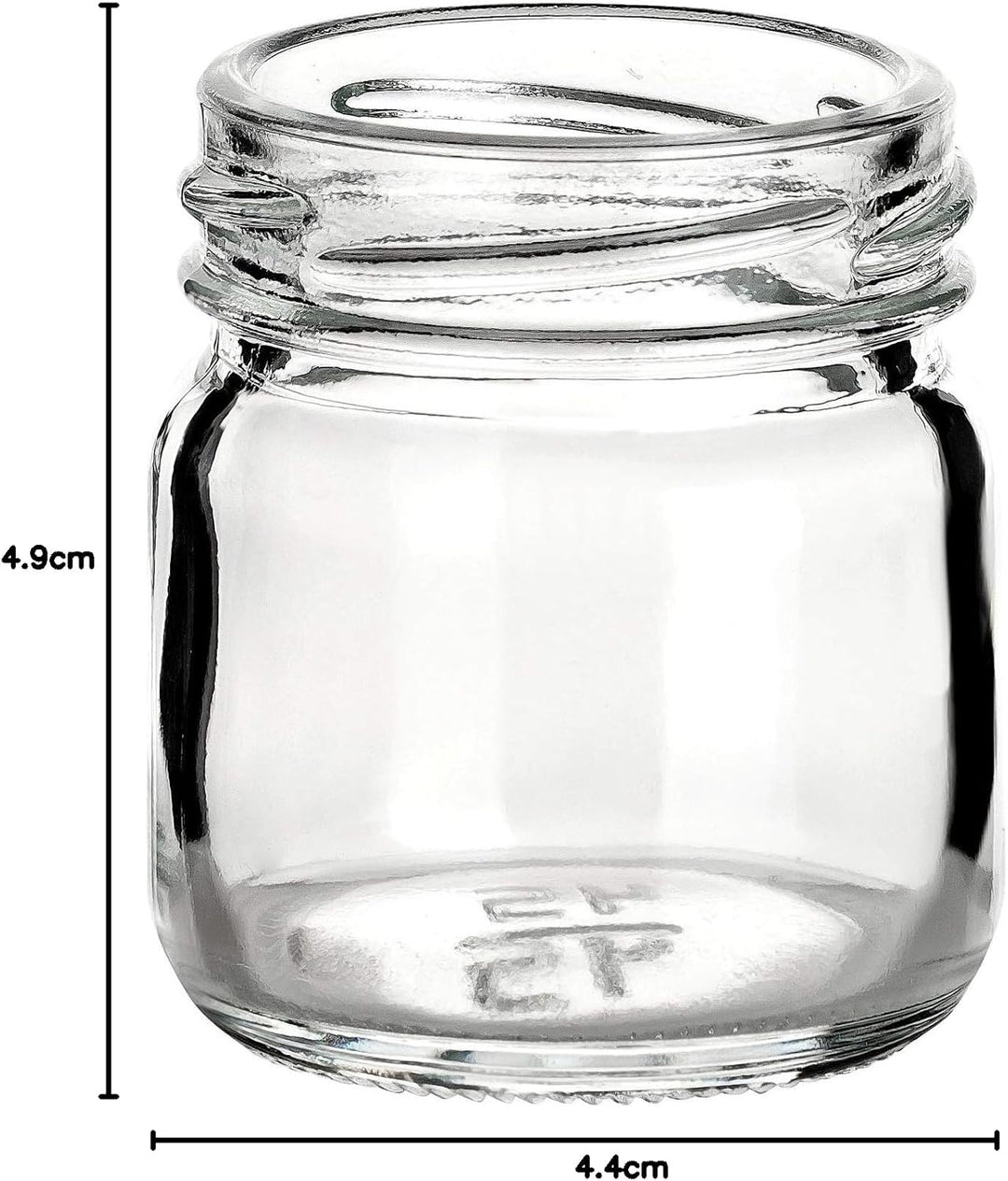 gouveo 48er Set Einmachgläser 40 ml Mini mit Schraub-Deckel weiss - Mini Vorratsgläser mit Drehversc