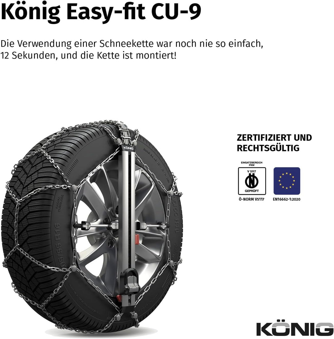 KÖNIG Easy-Fit CU-9 090 - Schneeketten, CU-9 090