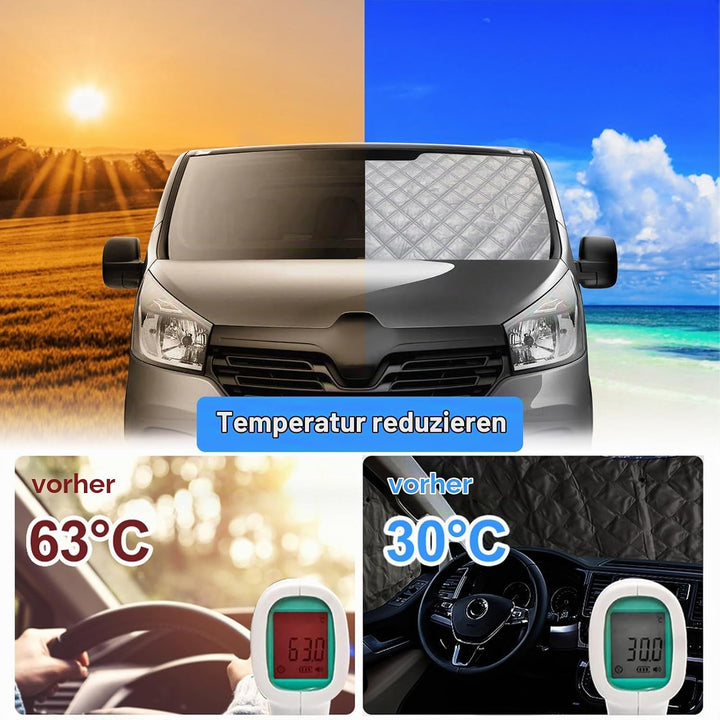 8PCS Technology Thermomatte Ersatz für Renault Trafic LWB 2001-2014, Ersatz für Opel Vivaro LWB 2001