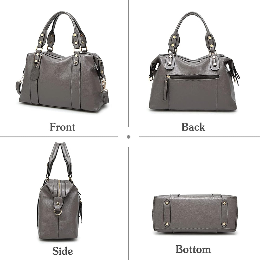 PORRASSO Elegant Handtasche Damen Schultertasche Frauen Henkeltasche Wasserdicht PU Leder Umhängetas